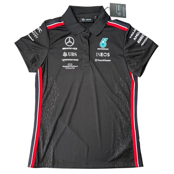 Mercedes AMG Petronas Tops - 2025 F1 Mercedes AMG Petronas Formula One Official Women's Team Polo NWT - M